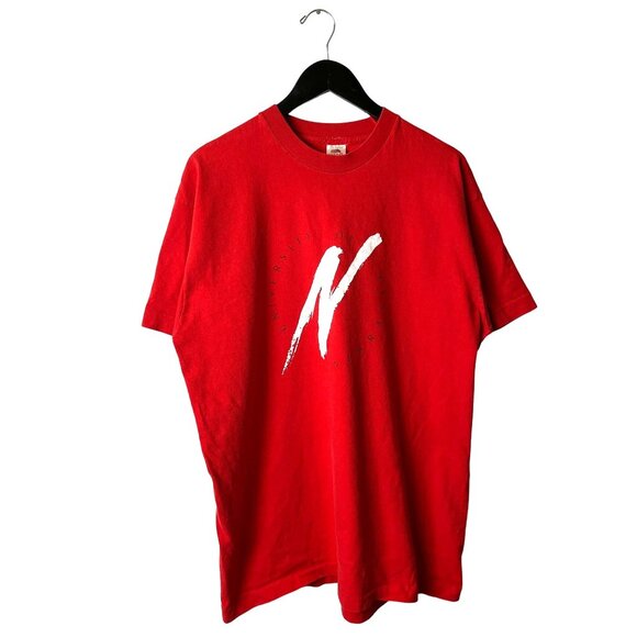 University of Nebraska T Shirt Vintage 90s Large L Adult Red Graphic Tee - Picture 1 of 16